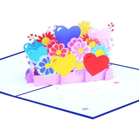 3D Pop Up Paper Bouquet For Valentine's Day Card
