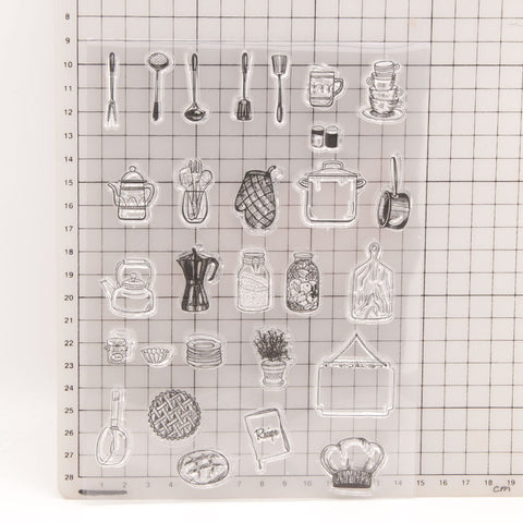 Inlovearts Kitchen Tools Clear Stamps