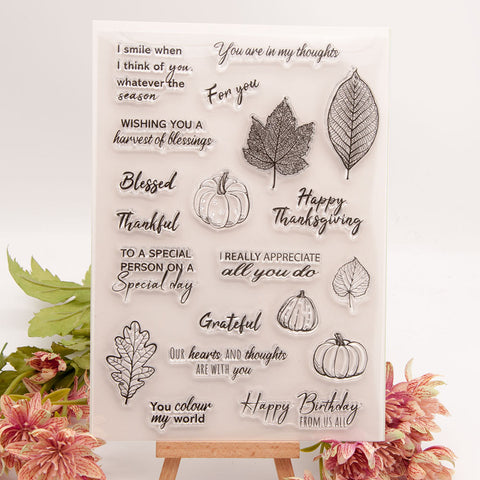 Inlovearts Holiday Greeting Words Clear Stamps