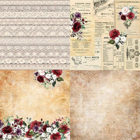 6 Inches Rose Series Background Paper