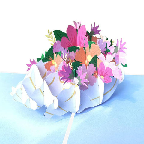 Inloveartshop Conch Flower 3D Greeting Card