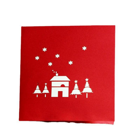 Snow Christmas Pop-up Card - greetingpopup