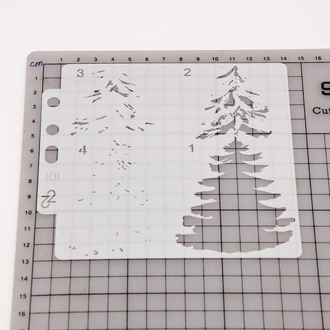 Inloveart Hollow Christmas Tree Layering Stencils
