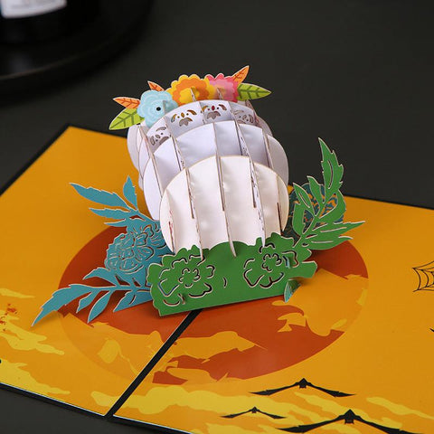 Inloveartshop Halloween Creative Skull 3D Greeting Card