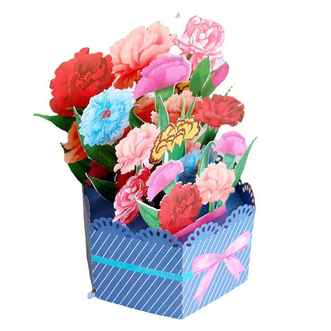 Inloveartshop Beautiful Flower Basket 3D Greeting Card