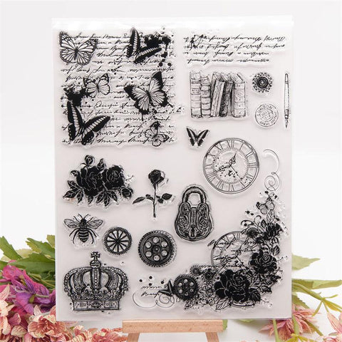 Inloveartshop Retro Gadgets and Decorations Dies with Stamps Set