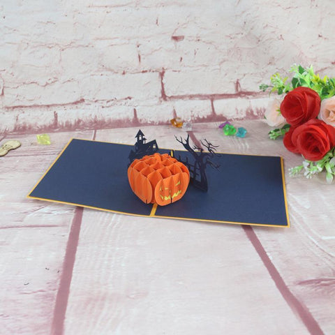Halloween Pumpkin 3D Greeting Card