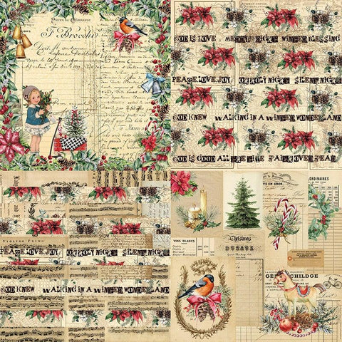6 Inches Christmas Girl Enjoying The Holiday Background Paper