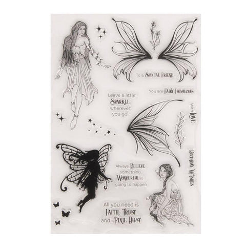 Inloveartshop Butterfly Girl Theme Dies with Stamps Set