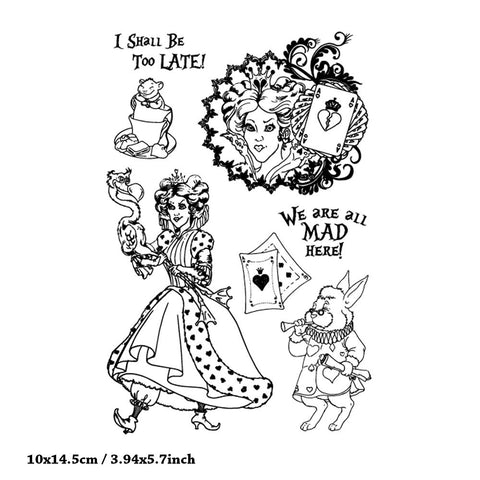 Inlovearts Alice in Wonderland Clear Stamps