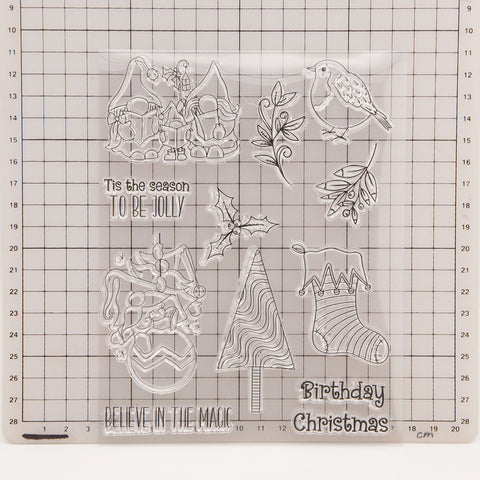 Inlovearts Christmas Elements Dies with Stamps Set