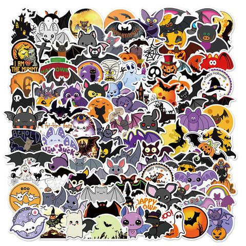 Scary Halloween Theme Graffiti Waterproof Sticker (100pcs)