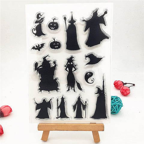 Inlovearts Halloween Wizards and Witches Clear Stamps