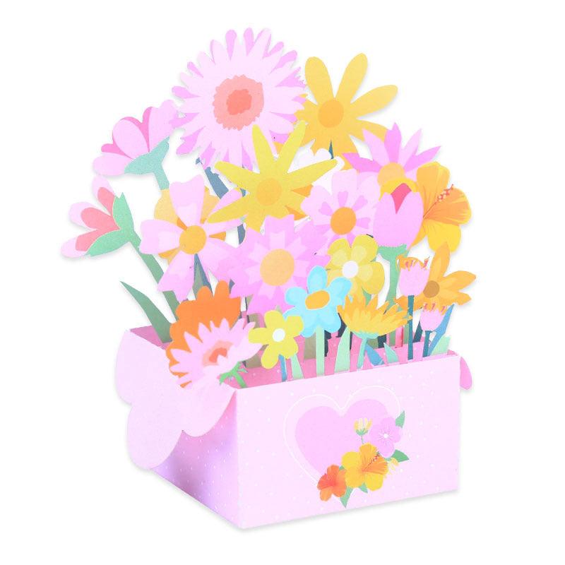 3D Pop Up Sunflower Basket For Greeting Card