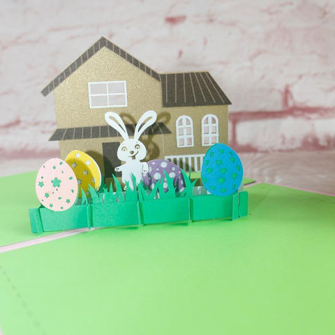 Inloveartshop Easter Bunny Villa Pop Up Cards