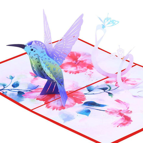 3D Pop Up Hummingbird Greeting Card