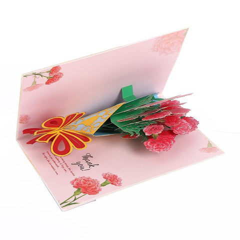 Inloveartshop Folded Flower Bouquet Pop Up Cards