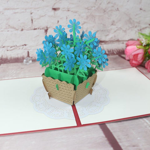 Inloveartshop Flower Pot 3D Greeting Card