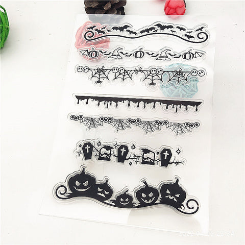 Inlovearts Halloween Border Clear Stamps