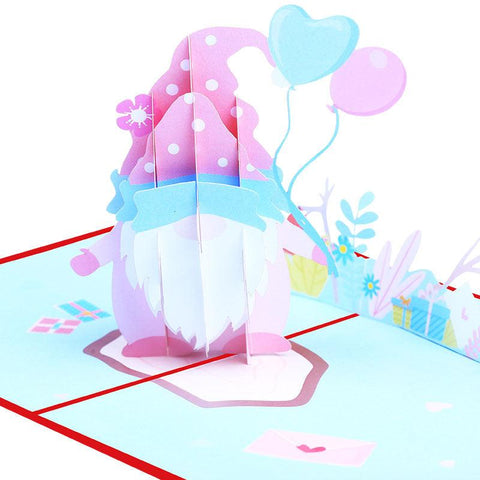 3D Pop Up Dwarf and Balloon For Valentine's Day Card