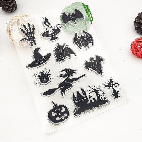 Inlovearts Halloween Horror Elements Clear Stamps