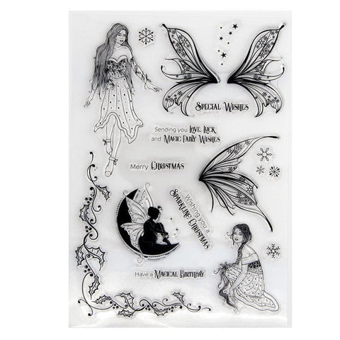 Inloveartshop Butterfly Girl Theme Dies with Stamps Set