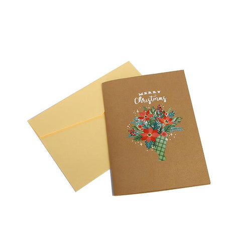 Inloveartshop Creative Hollow Flower Basket 3D Greeting Card