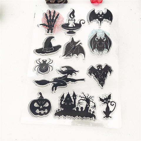 Inlovearts Halloween Horror Elements Clear Stamps