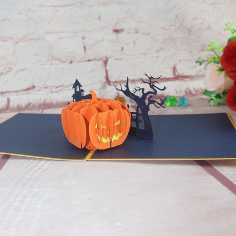 Halloween Pumpkin 3D Greeting Card
