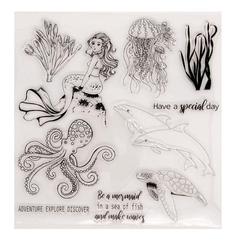 Inloveartshop Mermaid Octopus Series Dies with Stamps Set