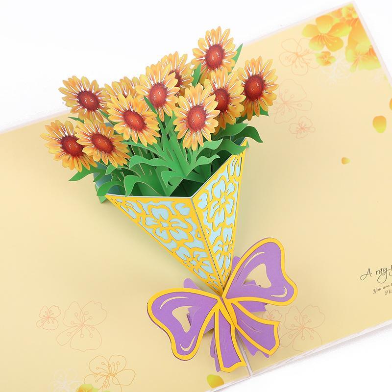 Sunflower Bouquet 3D Greeting Card