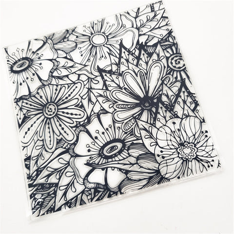 Inlovearts Dense Flowers Clear Stamps