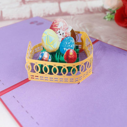 Inloveartshop Easter Bunny Egg Pop Up Cards
