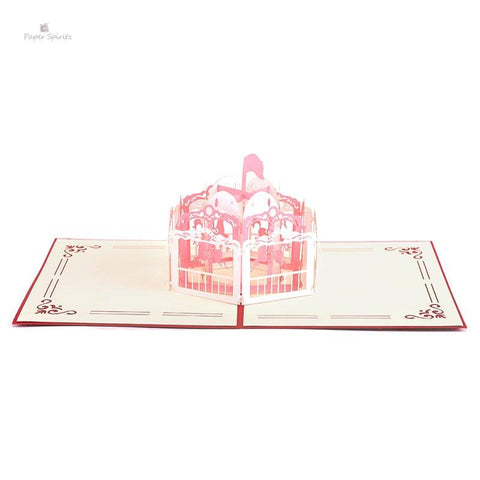 3D Greeting Card Hollow Card Carousel