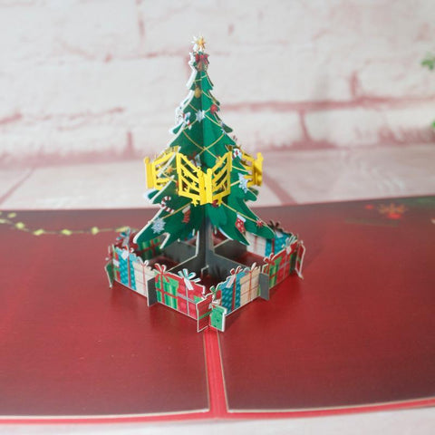 Inloveartshop Christmas Tree 3D Pop Up Greeting Cards