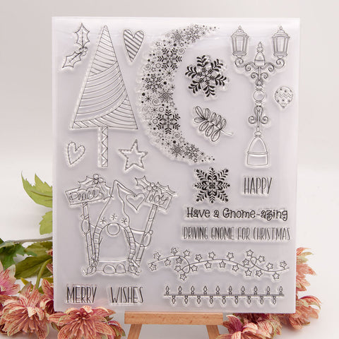 Inlovearts Merry Christmas Theme Dies with Stamps Set