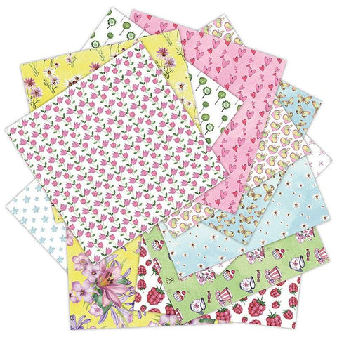 6 Inches Strawberry Cake Love Flower Theme Background Paper