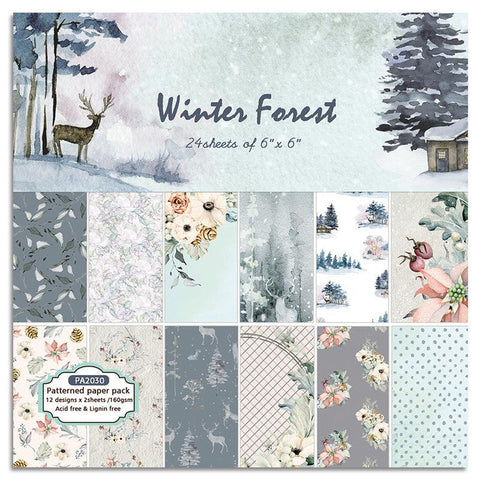 Inloveartshop 6 Inches Winter Forest Background Paper