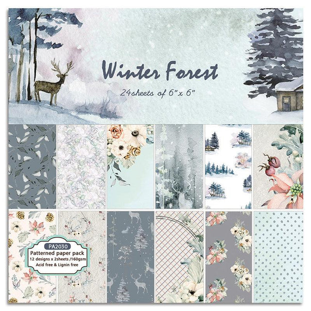 Winter Forest Background Paper