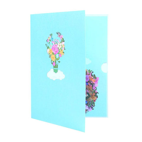 3D Pop Up Bouquet and Hot Air Balloon for Greeting Card