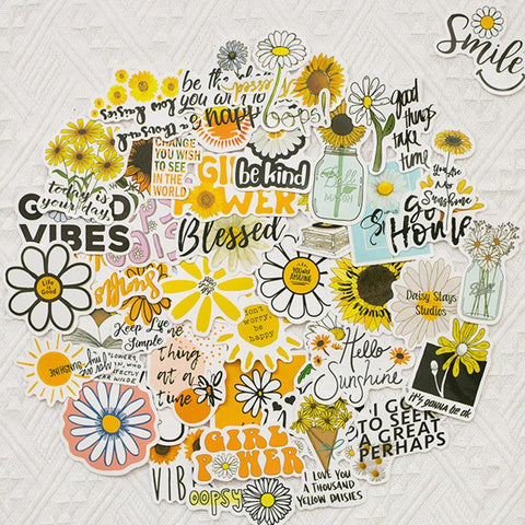 Little Daisy Sun Flower Doodle Stickers