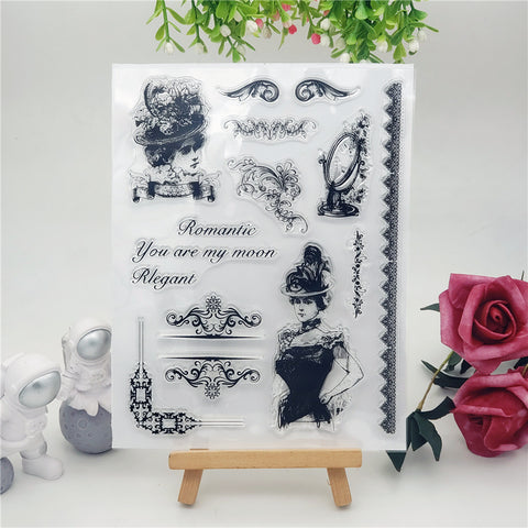 Inlovearts Elegant Lady Theme Clear Stamps