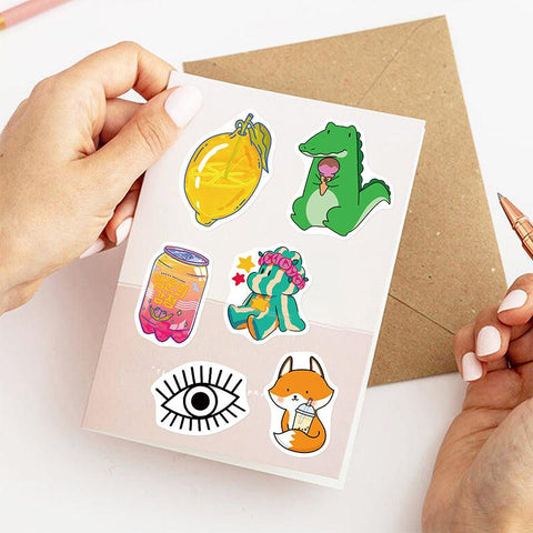Small Fresh Stickers Water Cup Mobile Stationery Children's Stickers 