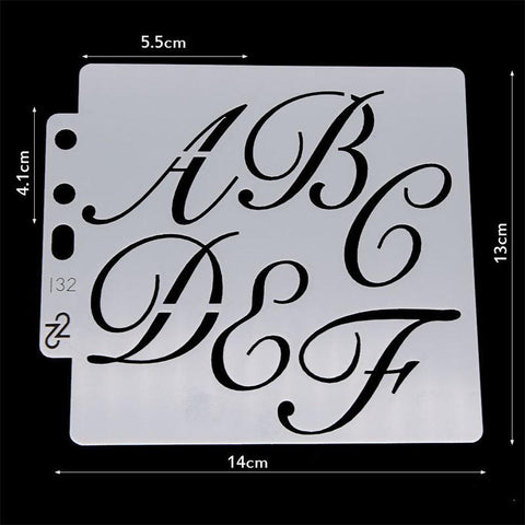 Inloveartshop Hollow Template Swash Numbers Layering Stencils