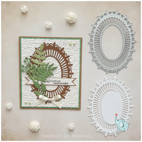 Inloveart Oval Lace Frame Cutting Dies
