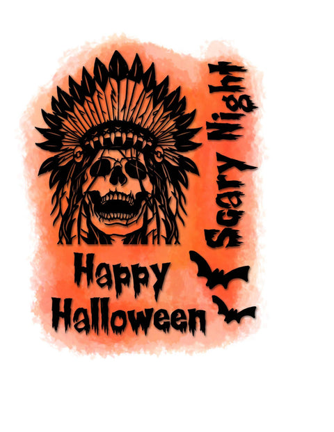 Happy Halloween Skull Stamps - Inlovearts