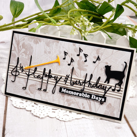 Inlovearts The Beating Notes Metal Cutting Dies