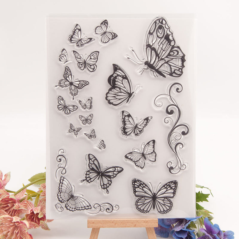 Inlovearts Various Butterflies Clear Stamps