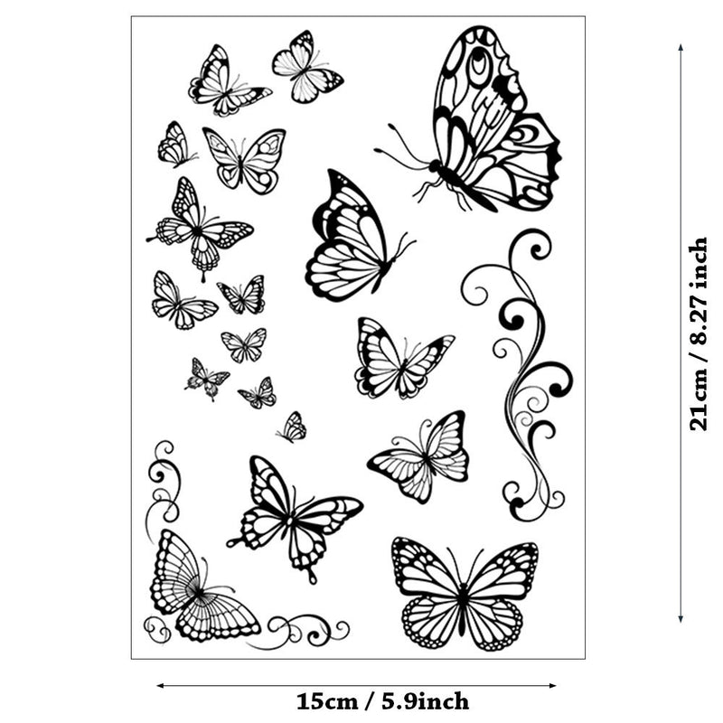 Inlovearts Various Butterflies Clear Stamps