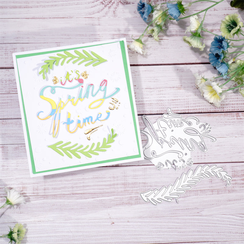 Inlovearts "It's Spring Time" Word With Wheat Ears Cutting Dies